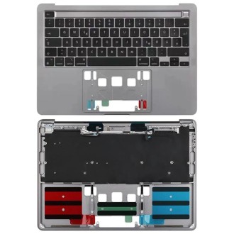 For Macbook Pro 13 inch 2021 A2338 C-side Cover + UK Edition Key Board (Grey)