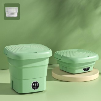 4.5L Mini Portable Folding Household Washing Machine Underwear Washer, Color: Fruit Green(EU Plug)