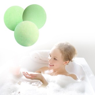 3 PCS 10g Natural Bubble Shower Bombs Ball Bath Salt Body Essential Oil Bath Ball(Green)