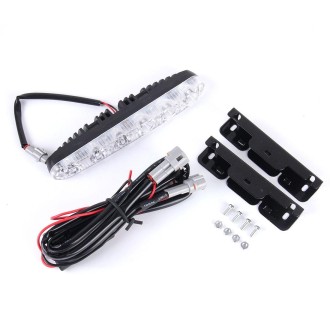 2 PCS LD-006 5730-6SMD 12W 1200LM 7000K White Light  Daytime Running Light.DC 12V