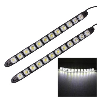 2 PCS  6W 12 LED SMD 5050 Flexible Snake LED Car Daytime Running Lights, DC 12V