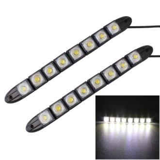 2 PCS  4W 8 LED SMD 5050 Flexible Snake LED Car Daytime Running Lights, DC 12V