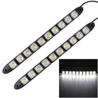 2 PCS  5W 10 LED SMD 5050 Flexible Snake LED Car Daytime Running Lights, DC 12V