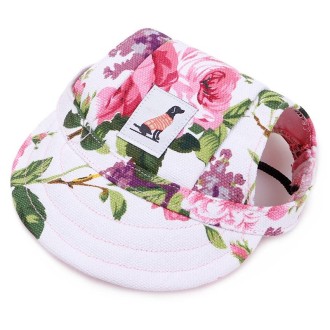 Pet Accessories Adjustment Buckle Baseball Cap, Size: M(Flowers)