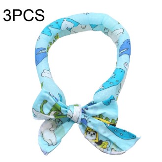 3 PCS Summer Cooling Bandana Neck Wraps Scarf For Women Men Kids Pet, Color: Blue Bottom Bear 