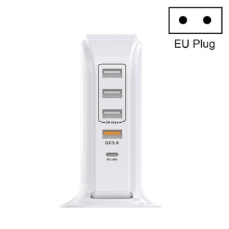 PD-36W PD3.0 + QC3.0 4-port USB Mobile Phone Charging Sailboat Multi Port Charger, EU Plug