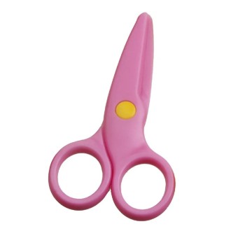 Mini Cute Safety Plastic Scissors Children Handmade Paper Cutting Tools(Pink)