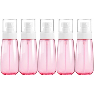 5 PCS Travel Plastic Bottles Leak Proof Portable Travel Accessories Small Bottles Containers, 100ml(Pink)