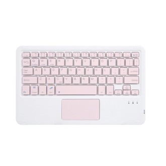 HB119B 10 inch Universal Tablet Wireless Bluetooth Keyboard with Touch Panel (Pink)