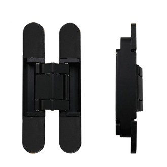 Three-Dimensional Adjustable Cross Hinge Folding Door Concealed Hinge, Specification: No. 3 Dumb Black 80kg