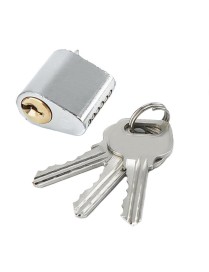 Fire Door Lock Cylinder Door Latch Fittings With Key, Model: Copper Core Non-Interlocking+3 Keys