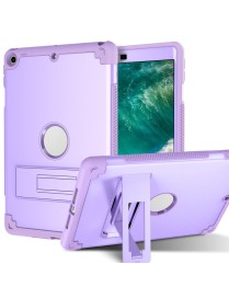PC+Silicone Holder Tablet Case For iPad 9.7 2018 / 2017(Purple)