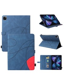 Dual-color Splicing Horizontal Flip PU Leather Case with Holder & Card Slots & Sleep / Wake-up Function For iPad Pro 11 (2021/20