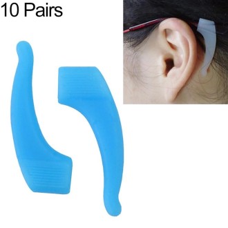 10 Pairs Glasses Non-slip Cover Ear Support Glasses Foot Silicone Non-slip Sleeve(Blue)