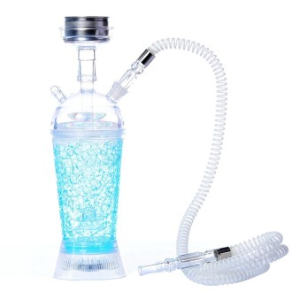 GDH-01 Acrylic Single Pipe Hookah Set (Blue)