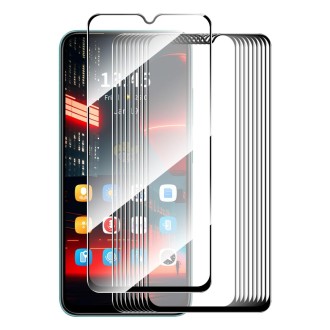 For Nokia C21 Plus 10pcs ENKAY Full Glue High Aluminum-silicon Tempered Glass Film