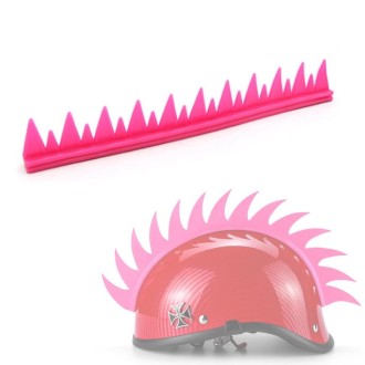 2 PCS BSDDP Motorcycle Helmet Decorative Cockscomb Silicone Sticker(Pink)