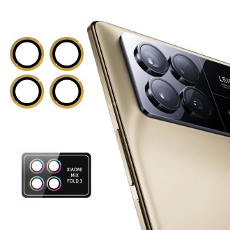 For Xiaomi Mix Fold 3 ENKAY Hat-Prince 9H Rear Camera Lens Aluminium Alloy Tempered Glass Film(Golden)