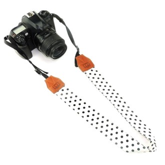 Multi-color Shoulder Neck Strap SLR Retro Camera Shoulder Strap(White)