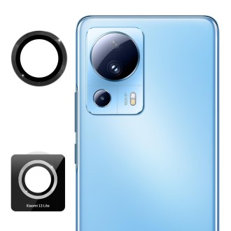 For Xiaomi 13 Lite 4G ENKAY Hat-Prince 9H Rear Camera Lens Aluminium Alloy Tempered Glass Film(Black)