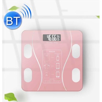 Smart Bluetooth Weight Scale Home Body Fat Measurement Health Scale Solar + Charge Model(Curve Pink)