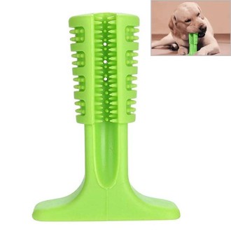 Rubber Molar Stick Toothbrush for Dogs, Size: S(Green)