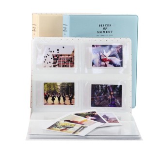 128 Pockets Photo Book Album Name Card Holder for Fujifilm Instax Mini 8 /7s /70 /25 /50s /90(Peach Color)