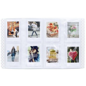 128 Pockets Photo Book Album Name Card Holder for Fujifilm Instax Mini 8 /7s /70 /25 /50s /90(Peach Color)