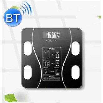 Smart Bluetooth Weight Scale Home Body Fat Measurement Health Scale Battery Model(Curve Black)