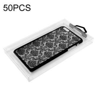 50 PCS  No Printing Full Transparent PVC Phone Case Packaging Box,Size: Large 5.8-6.7 Inch