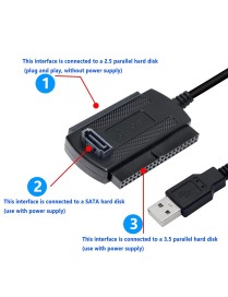 USB 2.0 to IDE / SATA Hard Disk Adapter Cable, Cable Length: 50cm