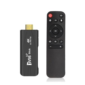 TV98 Rockchip 3228A Quad Core 4K HD Bluetooth Android TV Stick, RAM:4GB+32GB(UK Plug)