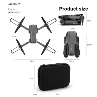 E99 Max 2.4G WiFi Foldable 4K HD Camera RC Drone Quadcopter Toy, Dual Camera (Grey)