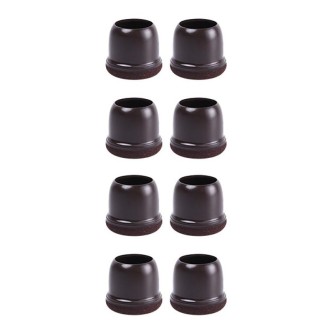 2 inch Enlarged 8pcs /Set Round Table And Chair Leg Covers For Tiles/Wooden Floors Furniture Protectors(Dark Brown)