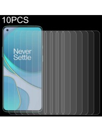 For OnePlus 8T / 8T+ 5G 10 PCS 0.26mm 9H 2.5D Tempered Glass Film