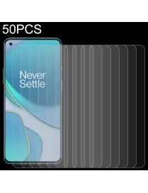 For OnePlus 8T / 8T+ 5G 50 PCS 0.26mm 9H 2.5D Tempered Glass Film