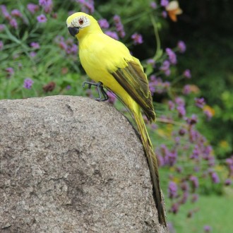 35cm Simulation Parrot Simulation Macaw Horticultural Decoration (Yellow)