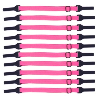 10pcs Short Style Glasses Non-Slip Rope Adjustable Elastic Sports Legs Anti-Drop Fixed Strap(Rose Red)