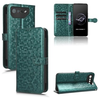 For Asus ROG Phone 7 Honeycomb Dot Texture Leather Phone Case(Green)