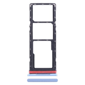 For Infinix Hot 20i X665 SIM Card Tray + SIM Card Tray + Micro SD Card Tray (Blue)