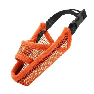 Dog Mouth Cover Anti-Bite Mesh Dog Mouth Cover Medium And Large Dogs Anti-Drop Mask S(Orange)