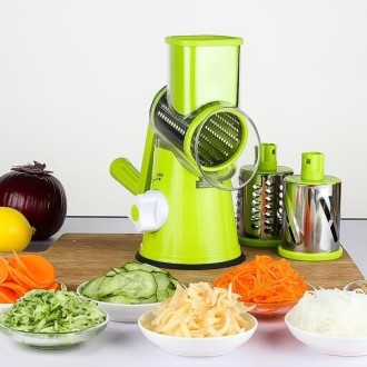 Multifunctional Manual Fruit Vegetable Slicer Cutter Carrot Potato Cutting Machine Stainless steel Blade Salad Chopper, Random C