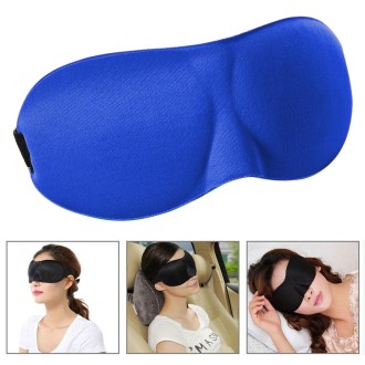 3D Portable Shading Sleep Rest Aid Cover Eye Patch Sleeping Mask Female Cute Eye Mask(Blue)