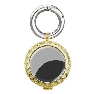 Anti-Lost Plating Keychain Locator Tracker Protective Cover For Airtag(Gold)