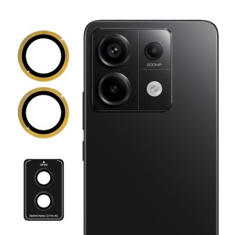 For Redmi Note 13 Pro 4G ENKAY Hat-Prince 9H Rear Camera Lens Aluminium Alloy Tempered Glass Film(Golden)