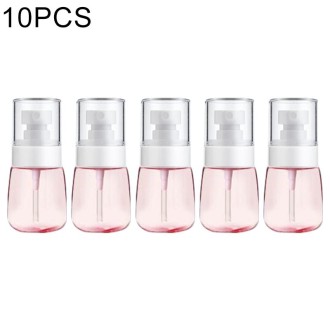 10 PCS Portable Refillable Plastic Fine Mist Perfume Spray Bottle Transparent Empty Spray Sprayer Bottle, 30ml(Pink)