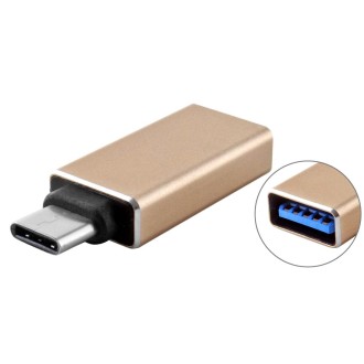 USB 3.0 to USB-C / Type-C 3.1 Converter Adapter, For MacBook 12 inch, Chromebook Pixel 2015(Gold)