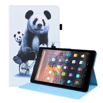 For Amazon Kindle Fire 7 Animal Pattern Horizontal Flip Leather Case with Holder & Card Slots & Photo Frame & Sleep / Wake-up Fu