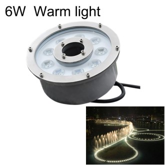 6W Landscape Ring LED Aluminum Alloy Underwater Fountain Light(Warm Light)