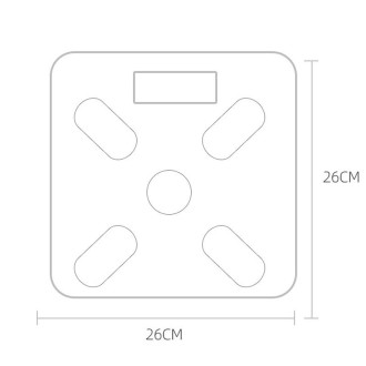 Smart Bluetooth Weight Scale Home Body Fat Measurement Health Scale Battery Model(White True Class)